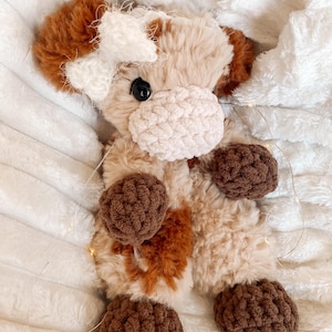 Crochet Buttercup the Cow Snuggler PATTERN: No Sew PDF Cow Pattern image 8