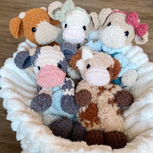 Crochet Buttercup the Cow Snuggler PATTERN: No Sew PDF Cow Pattern image 9