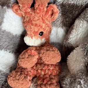 Gentry the Giraffe: Crocheted Giraffe Lovey, Handmade Snuggler Toy for Kids