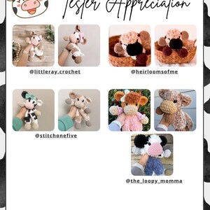 Crochet Buttercup the Cow Snuggler PATTERN: No Sew PDF Cow Pattern image 18