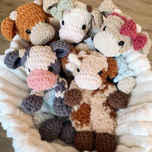Crochet Buttercup the Cow Snuggler PATTERN: No Sew PDF Cow Pattern image 10