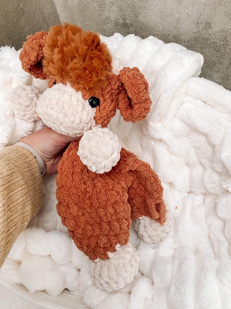 Crochet Buttercup the Cow Snuggler PATTERN: No Sew PDF Cow Pattern image 12