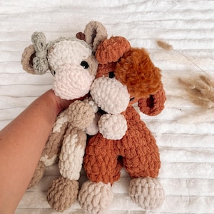Crochet Buttercup the Cow Snuggler PATTERN: No Sew PDF Cow Pattern image 14