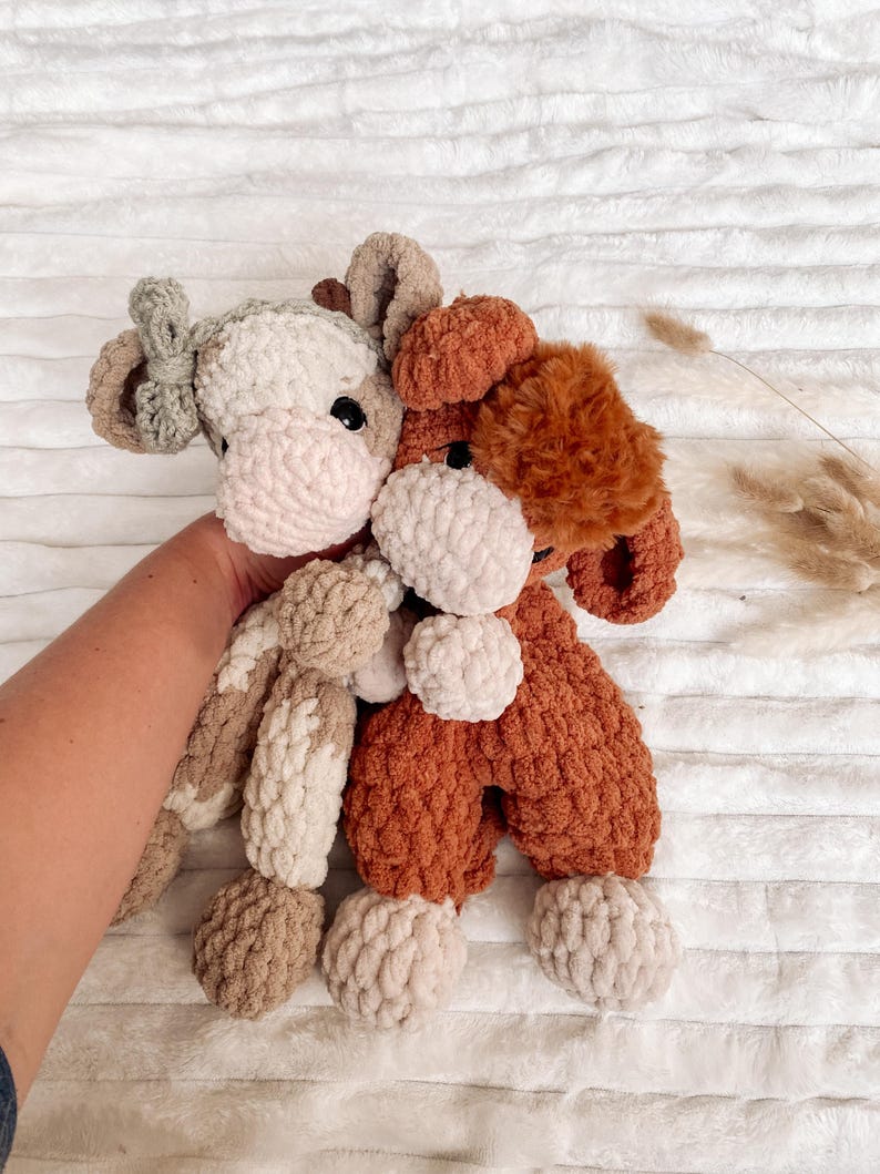 Crochet Buttercup the Cow Snuggler PATTERN: No Sew PDF Cow Pattern image 14