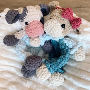 Crochet Buttercup the Cow Snuggler PATTERN: No Sew PDF Cow Pattern image 11