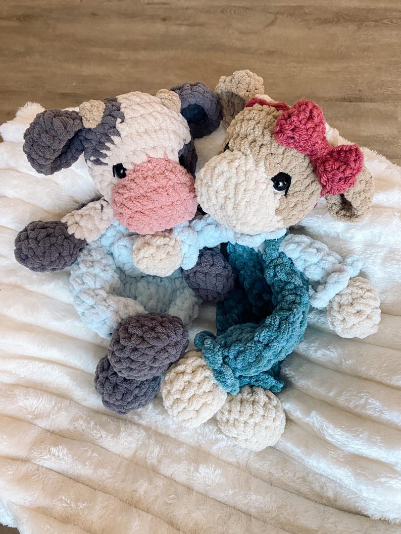 Crochet Buttercup the Cow Snuggler PATTERN: No Sew PDF Cow Pattern image 11