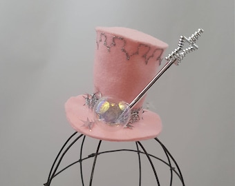 Glinda Tiny Top Hat, Glinda Costume, Halloween Costume Wizard of Oz Hat, Wizard of Oz Costume, Good Witch Cosplay, Party Favor, Good Witch