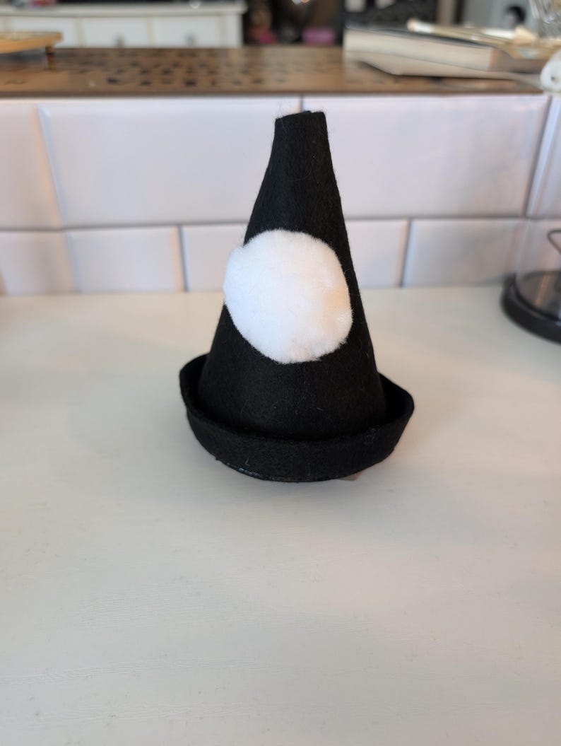 Vintage Clown Hat, Clown Tiny Hat, Clown Hat, Party Hat, Costume Accessory, Halloween Costume, Clown Costume, Black and White Clown, Party image 6