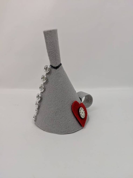 Tin Man Funnel Hat The Wizard Of Oz Adult Cap Silver Top Headpiece Costume Prop