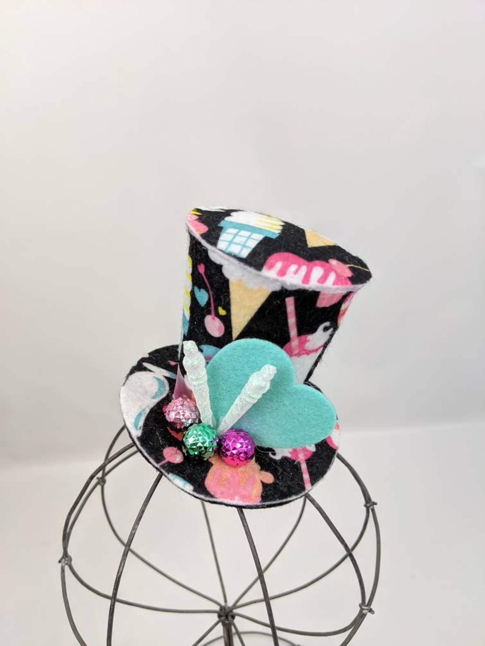 Ice Cream Tiny Top Hat Ice Cream Hat Ice Cream Costume Ice Etsy