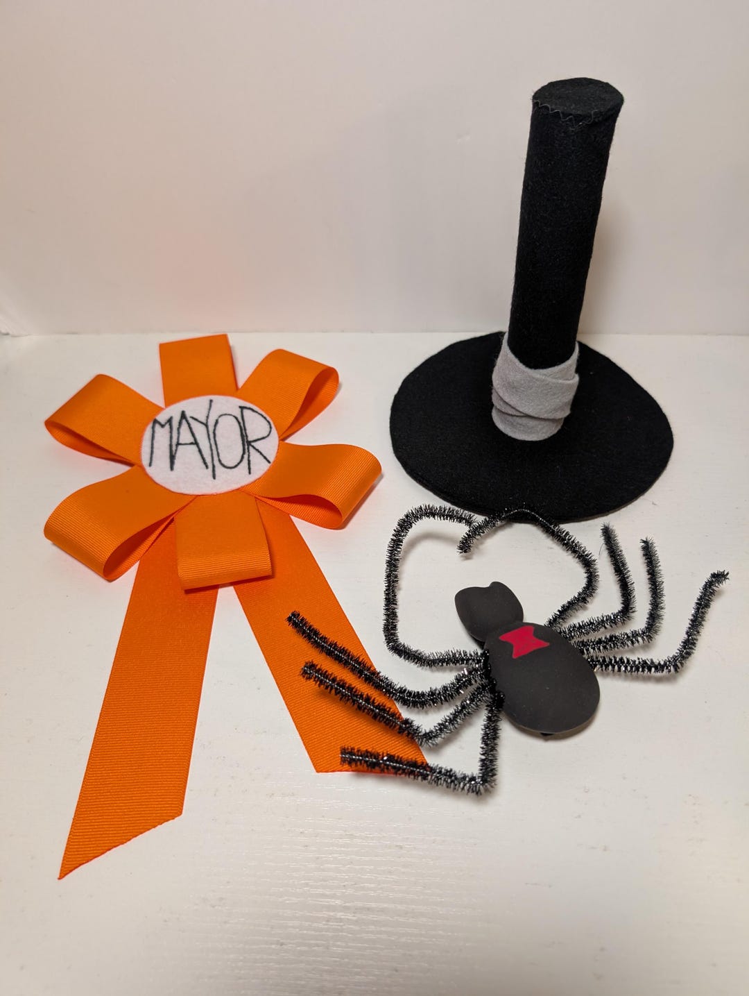 The Mayor of Halloween Town Costume Set Hat, Ribbon, and Spider