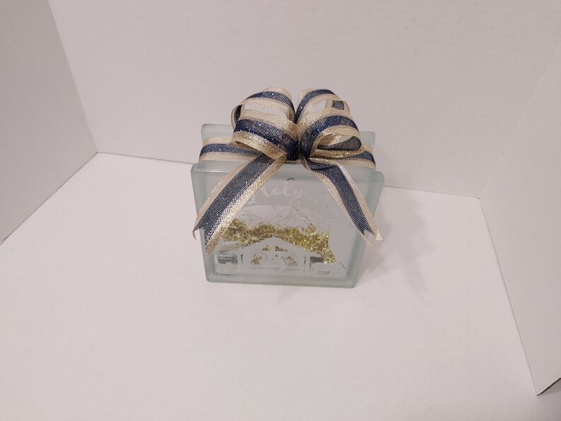 Light up String Light Glass Block Nativity Scene, Holy Night Home Decor