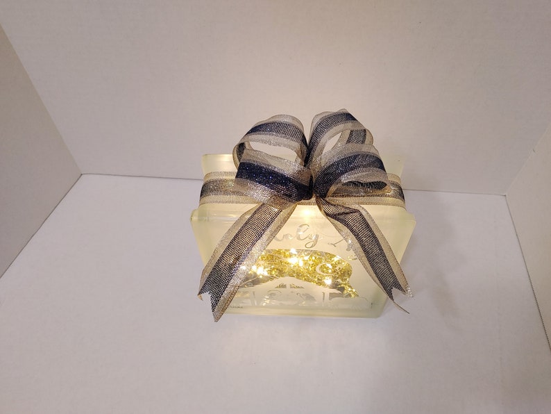 Light up String Light Glass Block Nativity Scene, Holy Night Home Decor