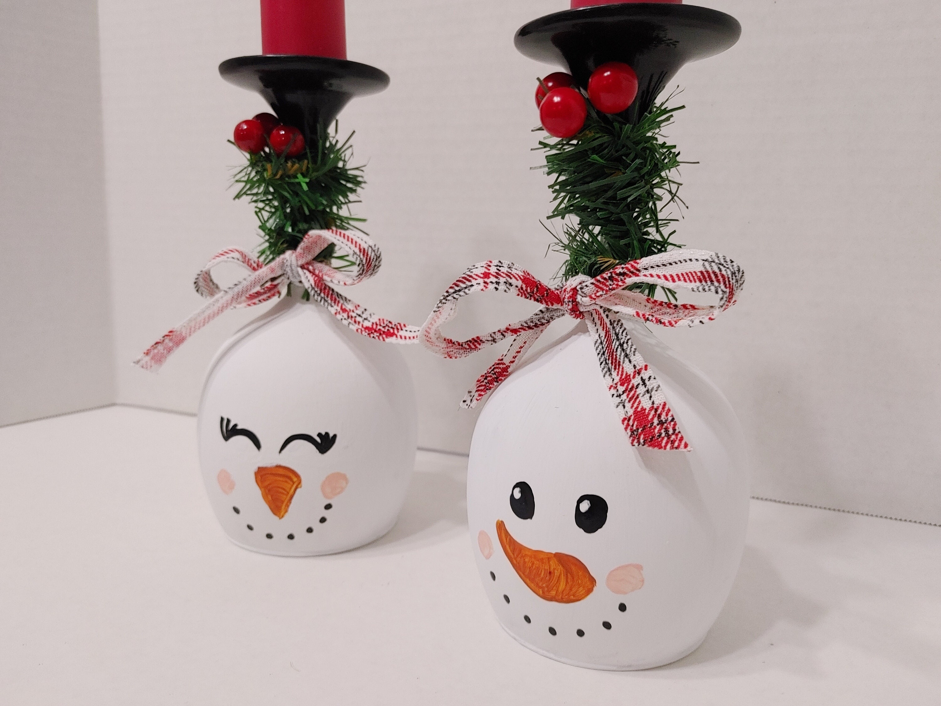 Snowman tea light holder deals