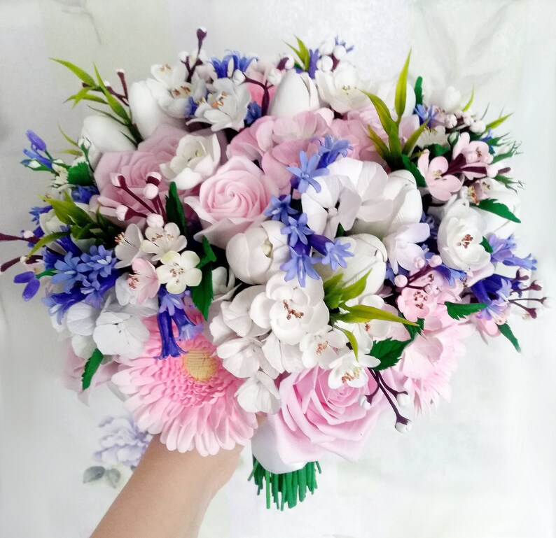 Cherry Blossom Bouquet Sakura Bouquet Bridal Bouquet Etsy