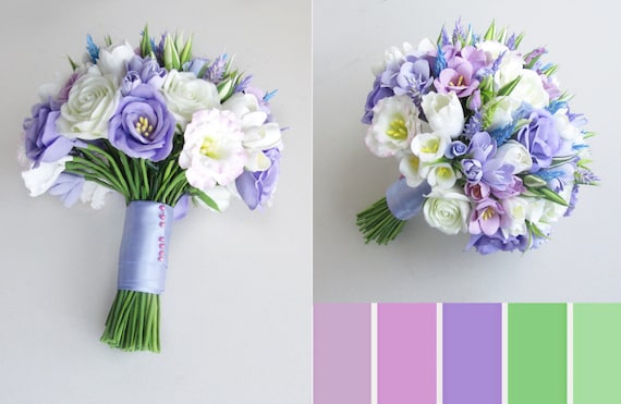 Purple Tulips and Freesias Bouquet Purple Tulips and Freesias Bouquet