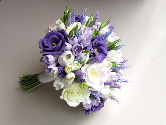 Purple Tulips and Freesias Bouquet Purple Tulips and Freesias Bouquet