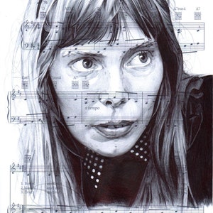 Joni Mitchell A4 Druck