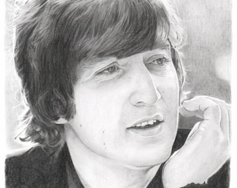 Ritratto a matita di John Lennon