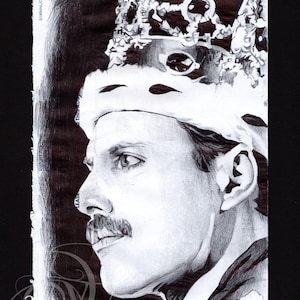 Freddie Mercury Print envelope drawing