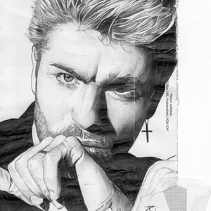 George Michael Druck A4 mit Passepartout