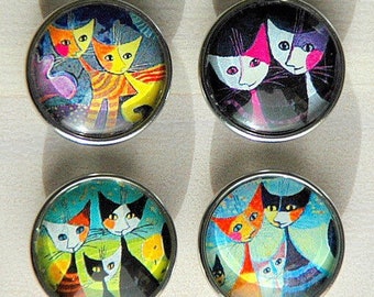 Snap Button Snap Jewelry Interchangeable Cats Pattern Noosa Style Snap Charm Chunk Popper Ginger Snap.The Price is for one unit.