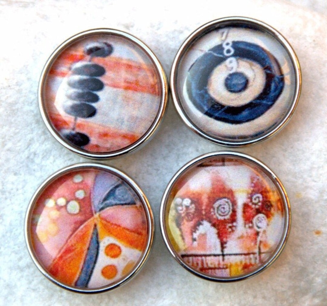 Ginger Snap Jewelry Peach Colors Snap Charms Snap Jewelry Etsy