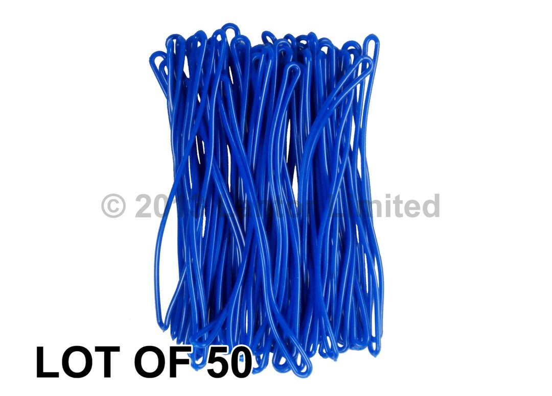 Luggage Tag PVC Plastic Loops Blue 6 Worms Flexible Lot of 50 LTL01