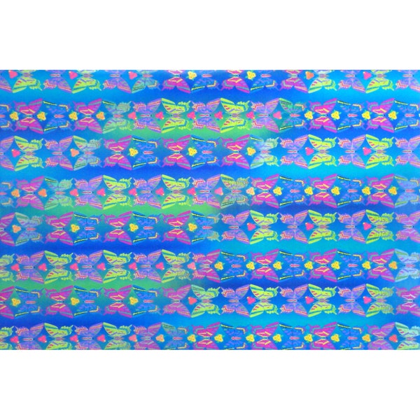 Color-Change Butterfly Pattern Lenticular Fabric Sheet Item /SH-R107/     ****Free Shipping anywhere in U.S. ****