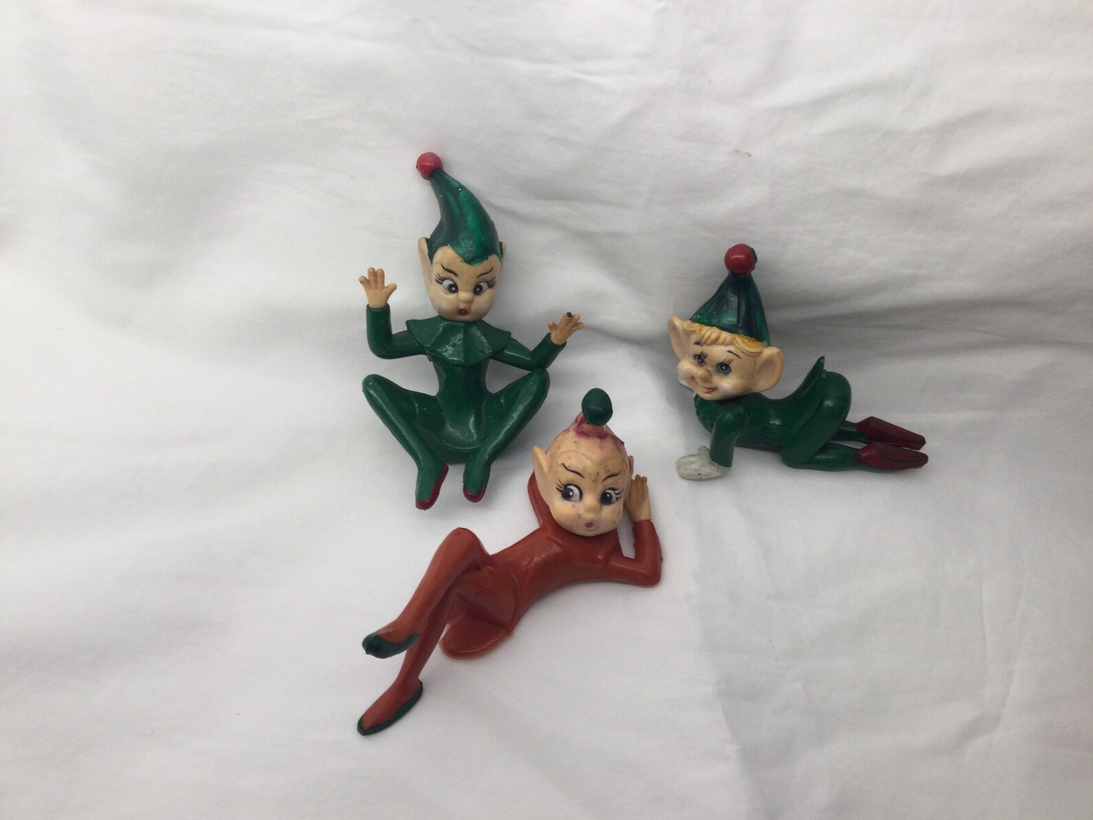 3 cheeky pixies gnomes leprechauns vintage 70s | Etsy