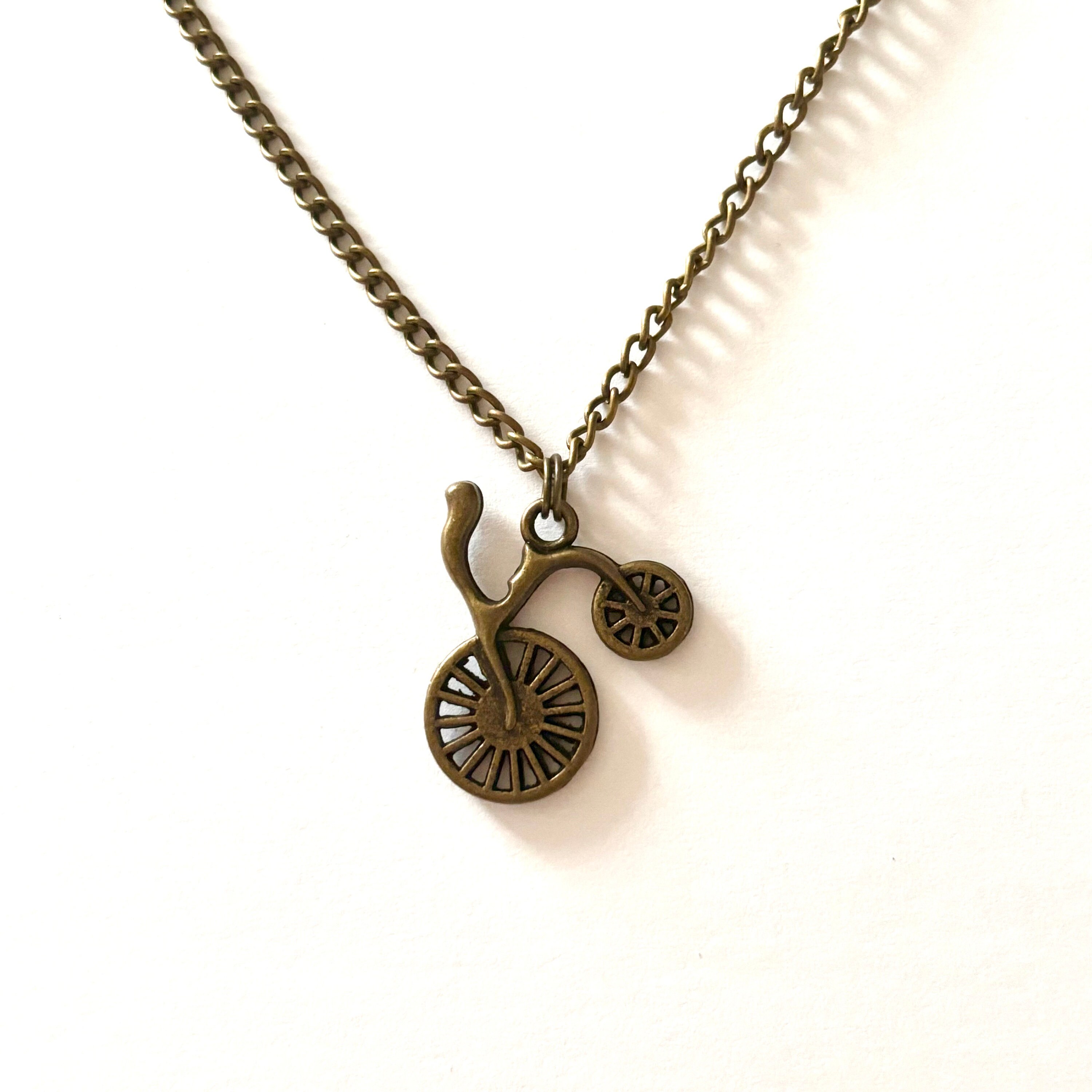 Bicycles Bronze and Gold Charm Necklaces and Earrings