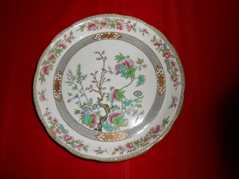Antique Asian Whole Cheese Plate Cake Server Pottery Pedestal Stand