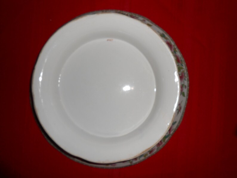 Antique Asian Whole Cheese Plate Cake Server Pottery Pedestal Stand