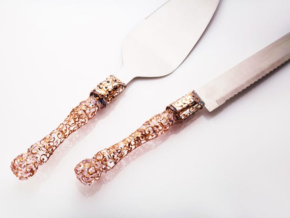 wedding cake server and knife rose gold wedding cake server set cake cutting set wedding cake knife engraved cake server wedding knife