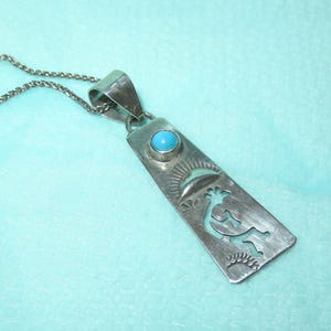 【JJJ刻印】ジェフジェームズジュニア ターコイズ ペンダントトップ モーニングスターターコイズ ネックレストップ 《Navajo族 Jeff james