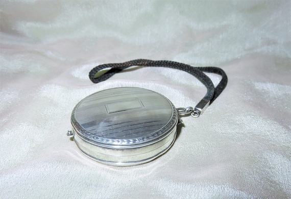 Antique Solid Sterling Silver Wristlet Mirrored P… - image 3