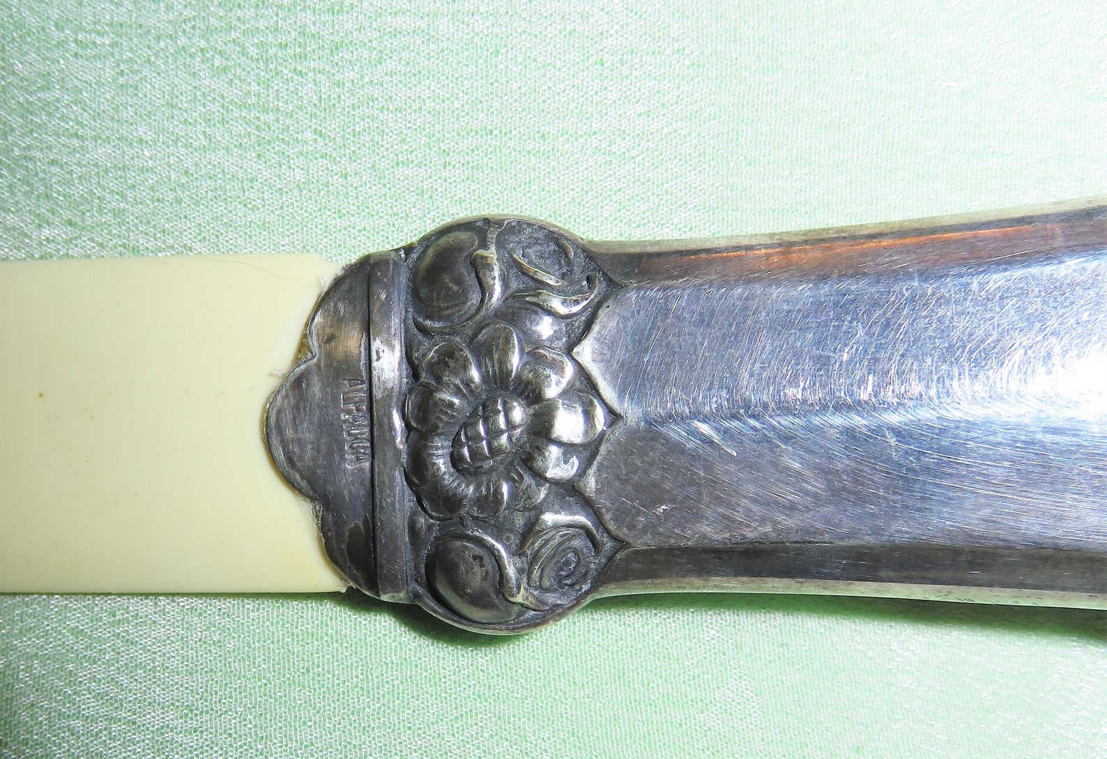 Antique German Silver Handle Celluloid Letter Opener Page Etsy