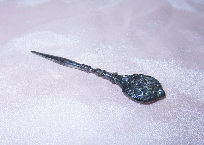 Antique Sterling Silver Sewing Awl Sewing Punch Tool Etsy