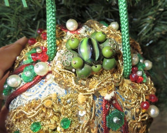完璧 Vintage HUGE Hand-crafted Pearls - Ornament Christmas アンティーク雑貨