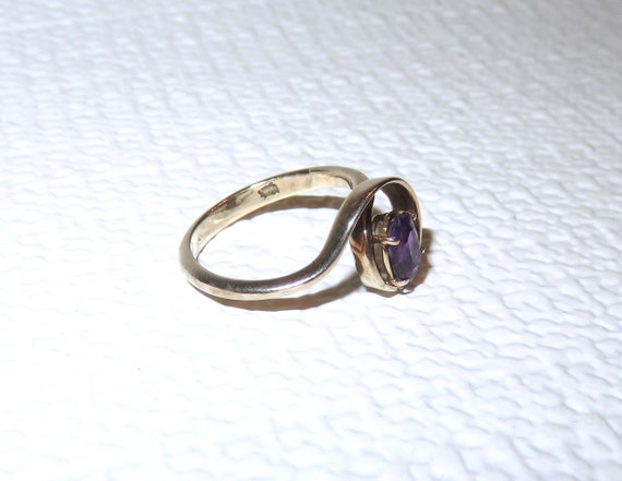 Lovely Vintage 14K Solid Gold & Amethyst Ring - Y… - image 2