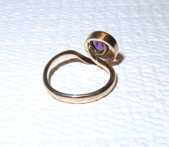 Lovely Vintage 14K Solid Gold & Amethyst Ring - Y… - image 4