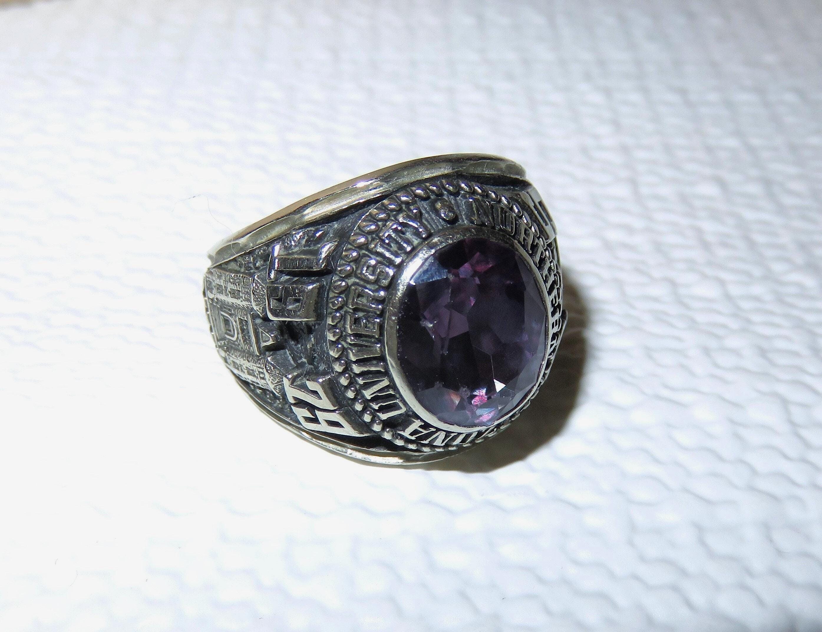 arakata sacai College Ring-BLACK Vintage College Ring Onyx Round [10kt Gold × Onyx] [1945s