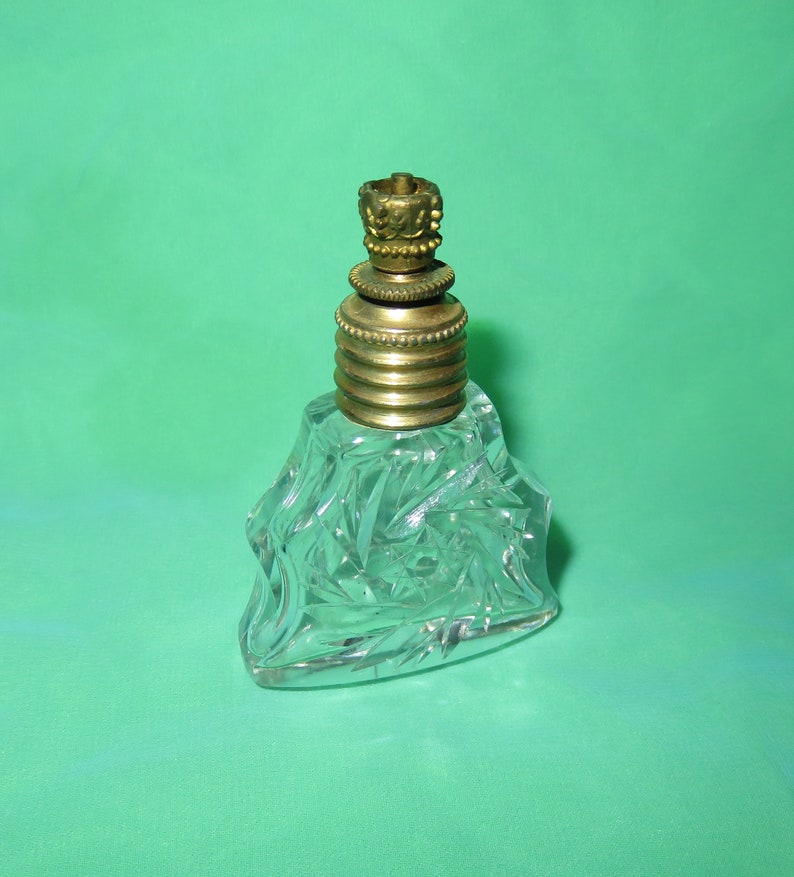 Antique Cut Crystal Glass Perfume Bottle Scent Bottle Etsy
