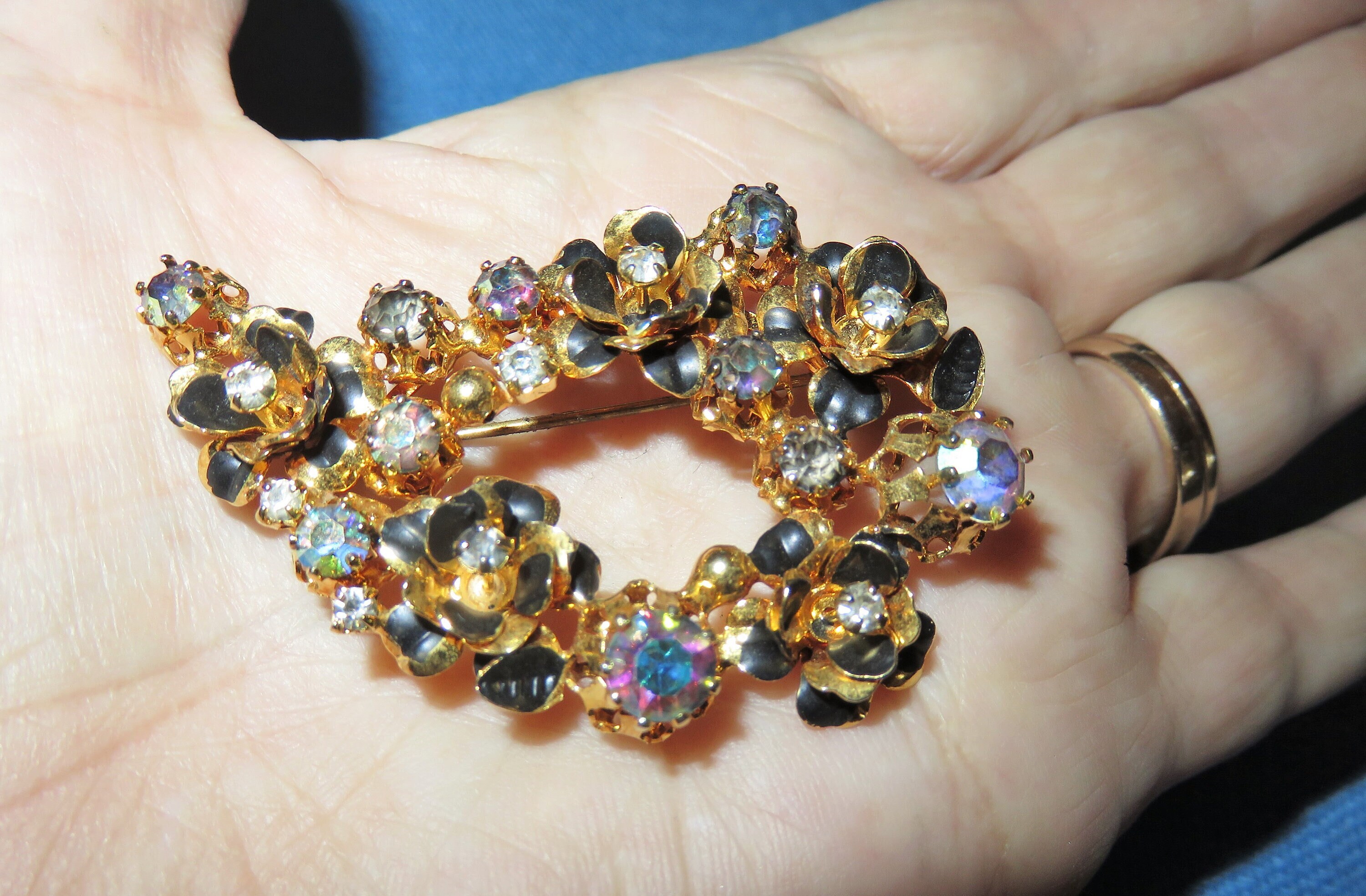 Rode Koi Vis Karper Kristal Broches Leuke Emaille Strass