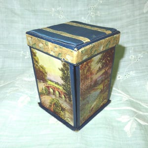 Victorian Fold Out Sewing Box - Scissors & Sterling Silver Thimble - Folding Drop Down Sewing Etui - Necessaire - Needle Packets Sew Etui