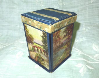 Victorian Fold Out Sewing Box - Scissors & Sterling Silver Thimble - Folding Drop Down Sewing Etui - Necessaire - Needle Packets Sew Etui