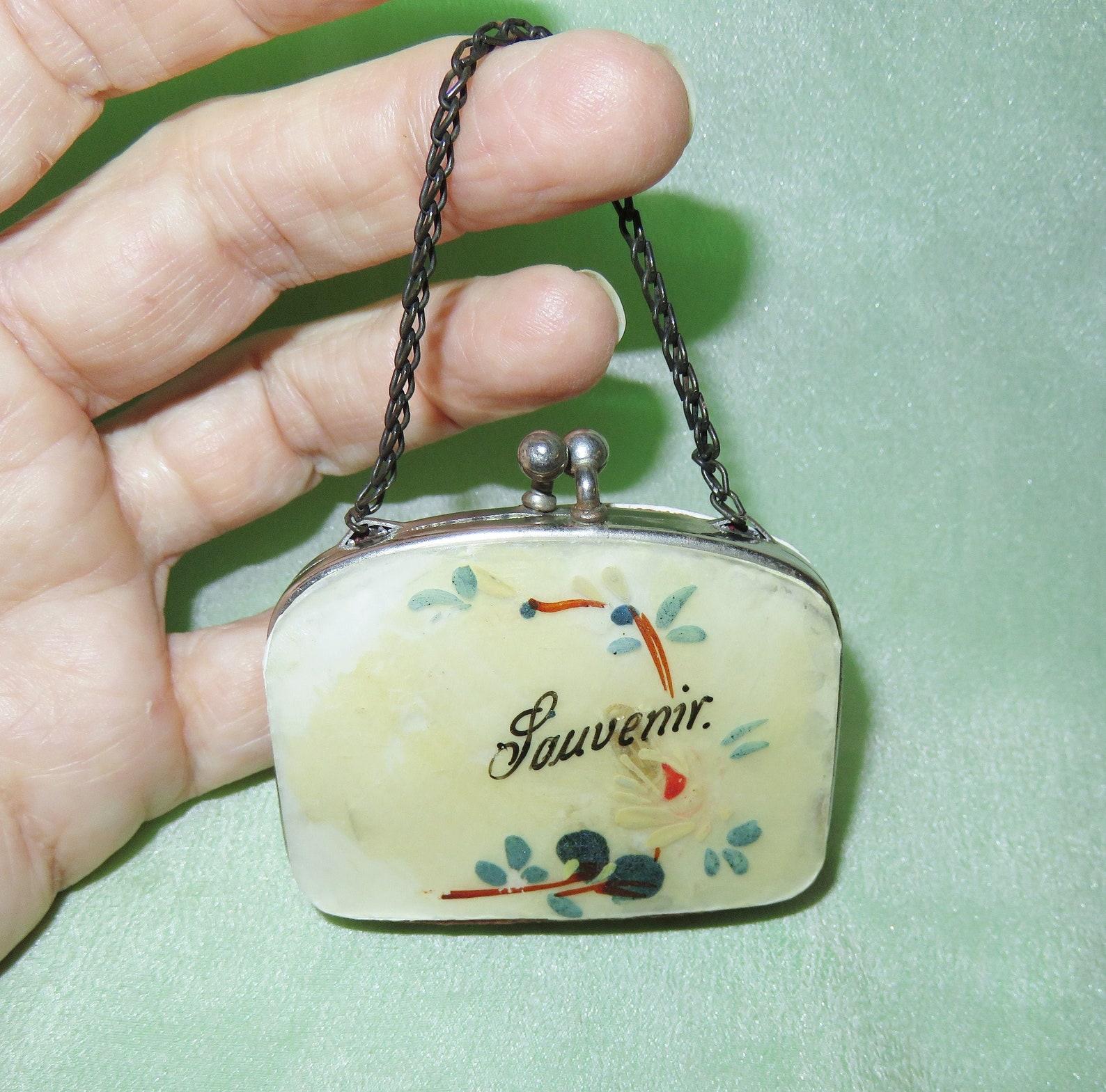 Antique Mother of Pearl Shell Coin Purse Change Purse Etsy