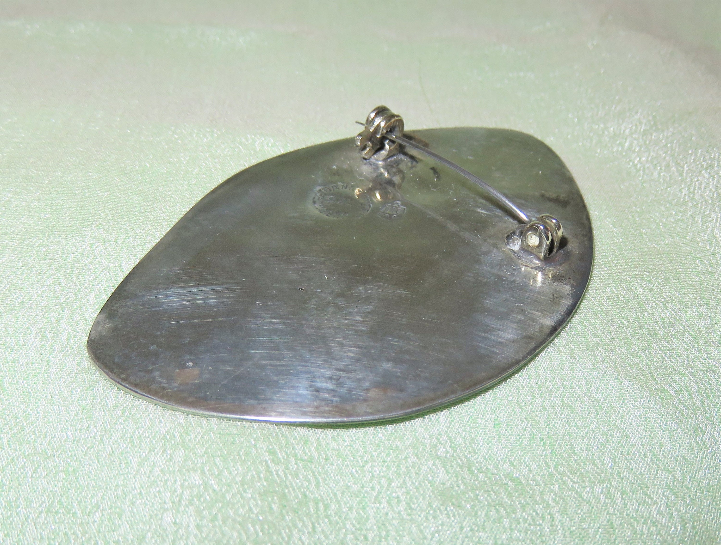 Broche Cubiste Vintage Argent Sterling 925 Mexique - 17,5g (occasion, à Nettoyer)