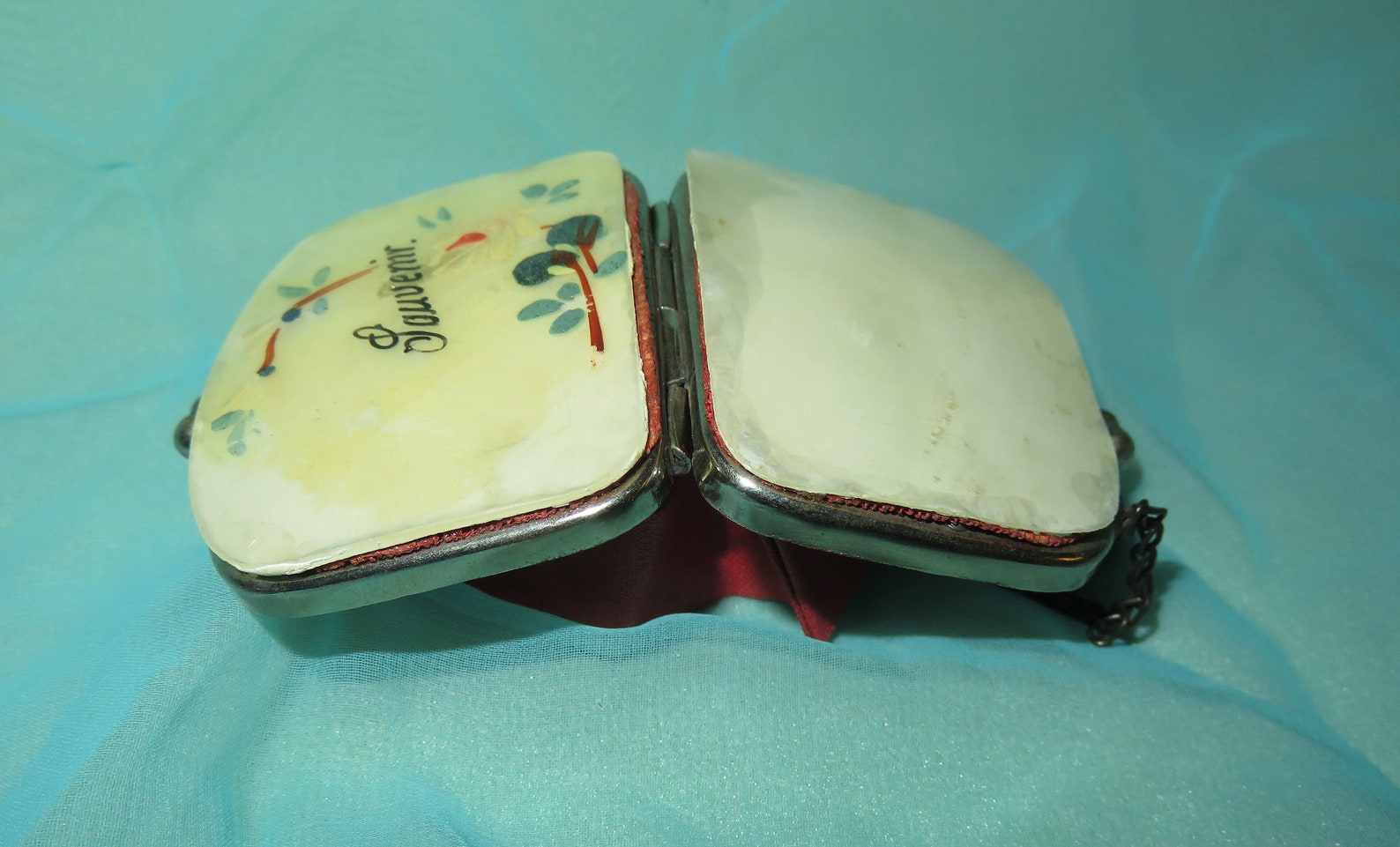 Antique Mother of Pearl Shell Coin Purse Change Purse Etsy