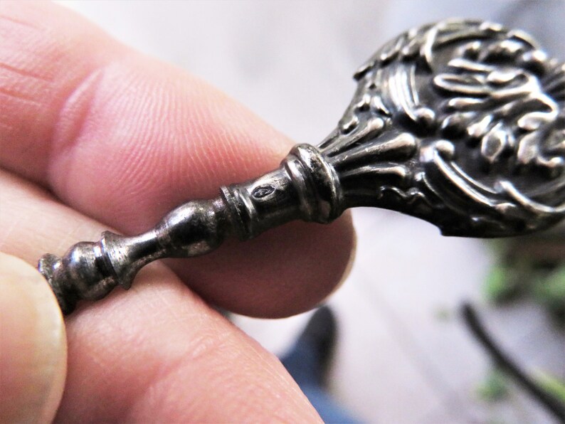 Antique Sterling Silver Sewing Awl Sewing Punch Tool Etsy